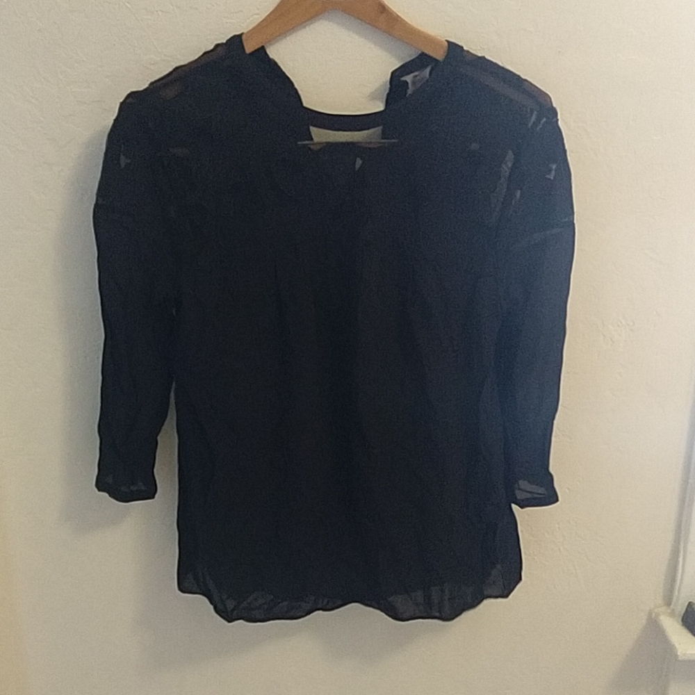 Anthropologie Vanessa Virginia black lace blouse